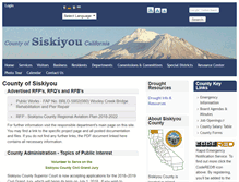 Tablet Screenshot of co.siskiyou.ca.us